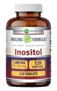 Amazing Formulas Inositol- tabletter Supplement: 124; 1000 Mg pr Servering: 124; B8-vitamin: 124; Non- GMO: 124; Gluten- fri: 124; Fremstillet i USA (1 pakke, 120 Tæl)