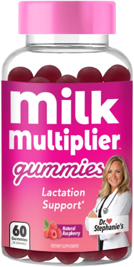 Dr. Stephanie 's Milk Multiplier Amning Support Gummies - Fenugreek Free Amning Supplement for Milk Supply Øge - med Milk Thistle, Fennel Seed, Alfafa - Postpartum & Nursing Essentials