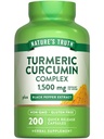 Nature 's Truth Turmerisk Curcumin Complex 124; 1500mg szág 124; 200 Kapsler szág 124; med Black Pepper Extract