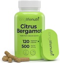 LongLifeNutri Citrus Bergamot Extract 500mg - 120 Vegetariske Kapsler, 40% Polyphenolske Flavanoner, 4-måned Supply, Plant- baserede Antioxidant, Testet, Made in USA