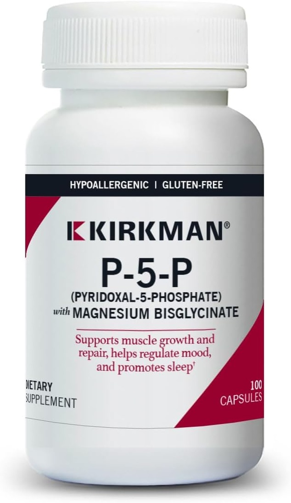 Kirkman - P- 5- P (Pyridoxal 5- phosphat, vitamin B- 6 Metabolit) med Magnesium Bisglycinat - Hypoallergen