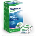SinuCleanse Pre- Mixed Saline Pakninger til Sinus Rinse og Nasal Vandingssystemer, 100 Greve, Made in USA, All- Natural, Pharmaceutical Grade og PH Balanceret