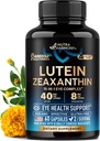 Eye Vitamin - Lutein og Zeaxanthin Kosttilskud - AREDS2 baseret supplement til seniorer & voksne - Eye Health & Vision Support - Safran, Zink, Vitamin, Kobber, Super Green - Lavet i USA, 60 kapsler