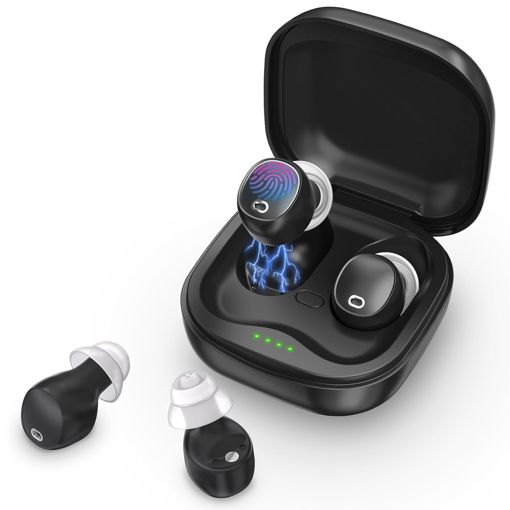 Høremidler, Genopladelige Høremidler til seniorer voksne med Touch Volume Control, 16-Channel Digital Høreforstærker med støjreduktion, Comfort Invisible Fit