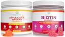 Rens liv Apple Cider Vincitol & Biotin Bundle, Gummies for hår hud og negle (Bulk - 90 Chews), Gut sundhed & fordøjelse, immunforsvar, Detox, Metabolisme - Ingen kapsler, piller, tabletter eller syrup
