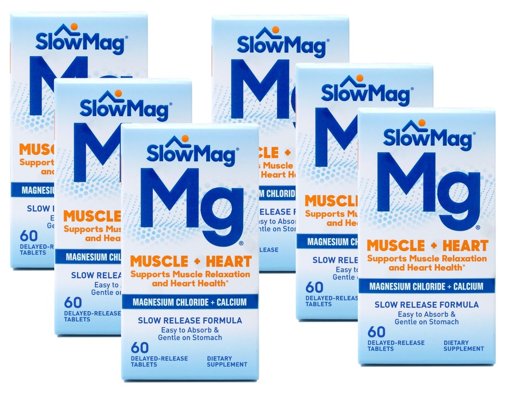 Slow-Mag Slow-Mag Magnesium Chloride With Calcium, 60 tabs Pack of 6