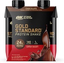 Optimum Nutrition Gold Standard Protein Shake, 24g Protein, Klar til at drikke Protein Shake, Gluten Free, C-vitamin til immunforsvar, chokolade, 11 Fl Oz, pakke med 4 (Packaging May Vary)