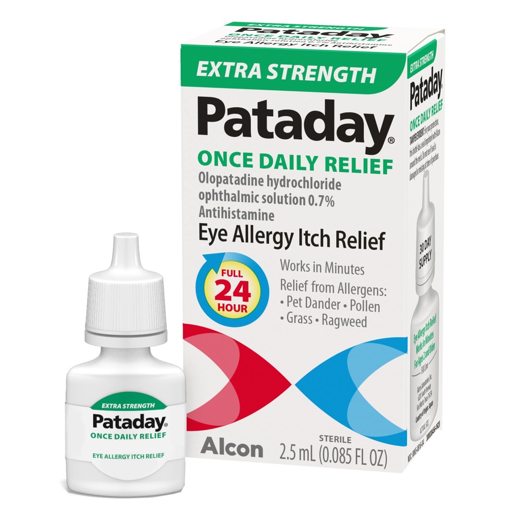 Pataday 1 gang daglig Relief Extra Strength Relief, 2, 5 ml (pakning med 1)
