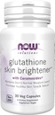 NOW Foods Solutions, Glutathione Skin Brightener with Ceramosides®, Moisturizing and Illuminating, 30 Veg Capsules