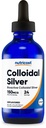 Nutricost kolloid sølv 4oz - Cobalt blå glasflasker, bio- aktiv kolloid sølv