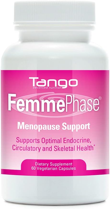 Femmefase Advanced Menopause Support Formel: All- Natural Herbal Supplement for Hot Flashs, kramper, Træthed, Nat Sweats, og Mood Ændringer (60 Vegetariske Kapsler)