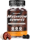 maxmedix Mushroom Gummies - 10x Mushroom Supplement med Ashwagandha og Lions Mane - Brain Booster, immunforsvar, energi - Mushroom Supplement for mænd og kvinder 90 Cola Gummies