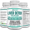 Lever Rense Detox & reparation supplement, Artiskoke ekstrakt Lever sundhed Formel w 22 urter til leverstøtte, Lever Detox Rense piller - Mælk Thistle Mælkebøtte Gurkemeje Gurkemeje Beet Zink, 60 kapsler
