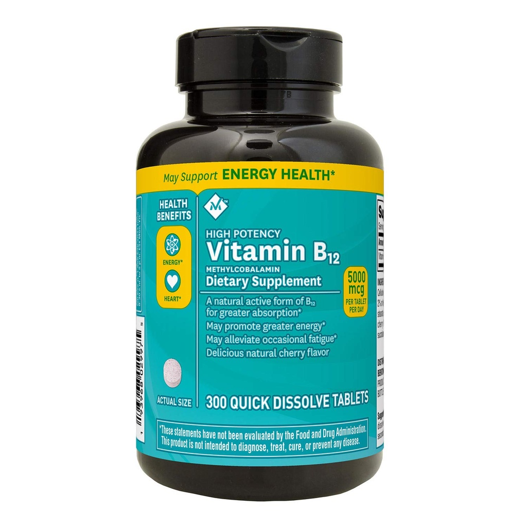 Member Mark Vitamin B12 methylcobalamin, Kosttilskud 300 ct.Quick Opløs tabletter