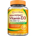 Doctor's Recipes Vitamin D3 10000 IU, Bones, Teeth, and Immune Support, Non-GMO, No Gelatin, Gluten or Soy, 120 Vegetarian Softgels