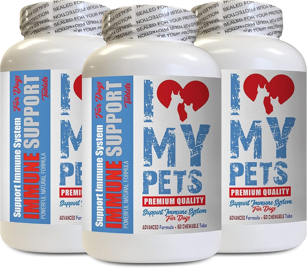 antioxidant Hund Treats - Hund immunforsvar - Booster - sund PET - Supplement - Hund Allergy Relief Pills - 180 Treatments (3 flasker)