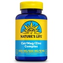 NATUR 'S LIV Cal Mag Zink Complex 1000mg / 500mg / 15mg - Calcium Magnesium Zink tillæg w / vitamin D og bor - ben sundhed, muskel og hjerte sundhed støtte, 60 dages garanti, 25 Serv, 100 Caps