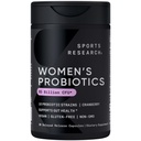 Sportsforskning ® Kvindeprobiotika med Prebiotika, 65 milliarder CFU - Veganske kapsler til Gut Health & fordøjelsesstøtte, Probiotika til kvinder med tranebær - Non- GMO Verified & Gluten Free - 30 Greve