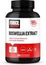 FORCE FACTOR Boswellia Extract Capsules, Immune Support Supplement and Joint Health Supplement for Women and Men, Made with Premium Boswellia Serrata Extract, Vegan, Non-GMO, 120 Capsules