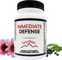 Øjeblikkelig Defense Immunitet Support - Zink, Black Elderberry, Echinacea, Vitamin A & C med B12, Note 124; Kraftfuld Immunitet Booster for voksne