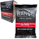 Range Meal Bar - High Calorie Meal Replacement Bars - Gluten Free Bars - Backpacking Meals - 6 Pack (Chocolate, Peanut Butter and Coffee)