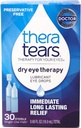 TheraTears Eye Drops for Dry Eyes, Dry Eye Therapy Lubricant Eyedrops, Preservative Free, 30 Count Single-Use Vials