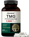 NatureBell TMG Kosttilskud 1.500mg, 240 Kapsler er 124; Max Strength Betain Vandfri Trimethylglycin - Understøtter sund homocystein balance, hjerte & lever sundhed - non-GMO, gluten fri