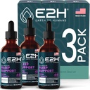 E2H Natural Sleep Aid - Flydende Melatonin med kamille, Theanin - Sleep Better, Deeper, Længere - Vegan, GMO- Free - Giver stress Relief (3 flasker)