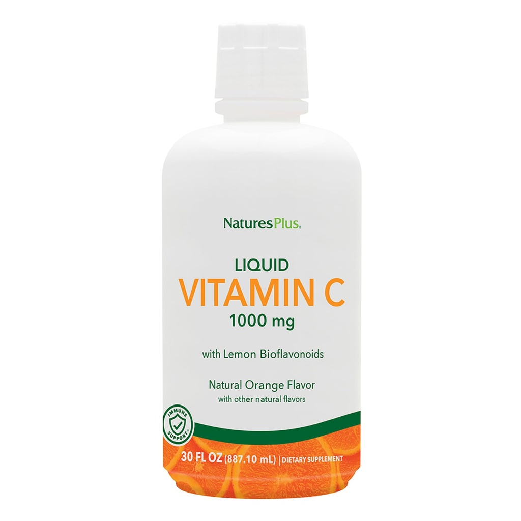 NaturesPlus flydende C-vitamin - 1000 mg, 30 fl oz - med Lemon Bioflavonoider - Vegetarisk, Gluten Gratis - 30 Servere