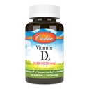 Carlson - D3- vitamin, 10000 IE (250 mcg), D- vitamintilskud, ben- & immunstøtte, D3- vitamin, hjertesundhed, Gluten Free D- vitaminkapsler, 120 bløddele