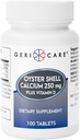 Gericare Oyster Shell Calcium 250 mg, D- vitamin 125IE tabletter, benernæringstilskud, 100 greve (pakning med 1)
