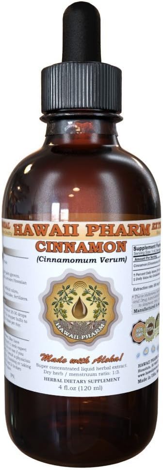 Hawaii iPharm kanel flydende ekstrakt, kanel (cinnamomum Verum) Bark pulver tinktur Supplement 4 oz