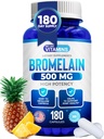 Vi kan lide vitaminer bromelain 500mg kapsler - 1200 GDU / servering - bromelain supplement fra ananas ekstrakt - Proteolytiske enzymer til fordøjelse, Absorption, fælles smerter, muskelømhed - 180 kapsler