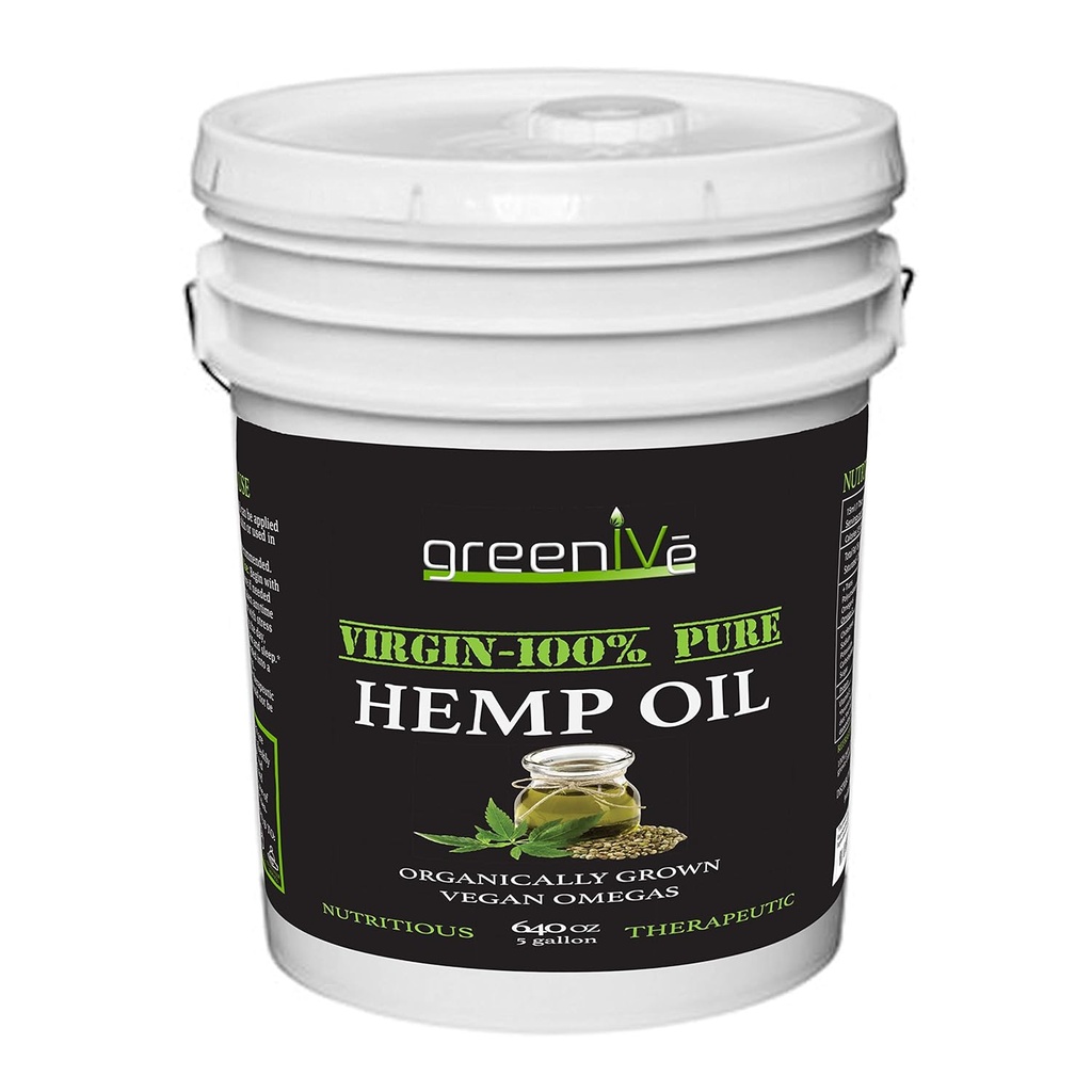 GreenIVe - Hemp Oil - Vegan Omegas - Cold Pressed - Exclusively on Amazon (640oz)