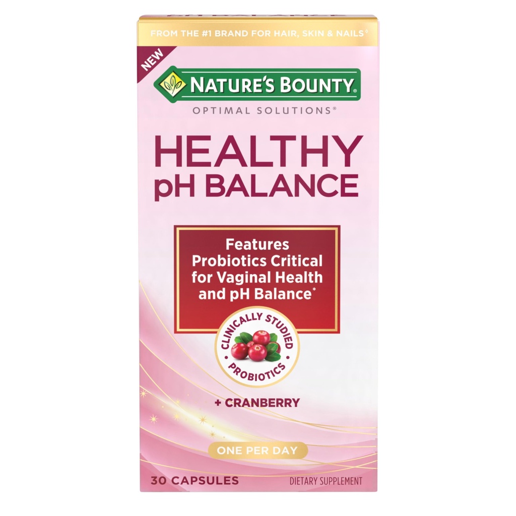 Naturens Bounty Probiotika for kvinder, Vaginal Probiotika for sund pH balance, 2 Millioner CFU, Klinisk Studerede Strops, Optimal Løsninger pH balance piller, 30 Vegetariske Kapsler