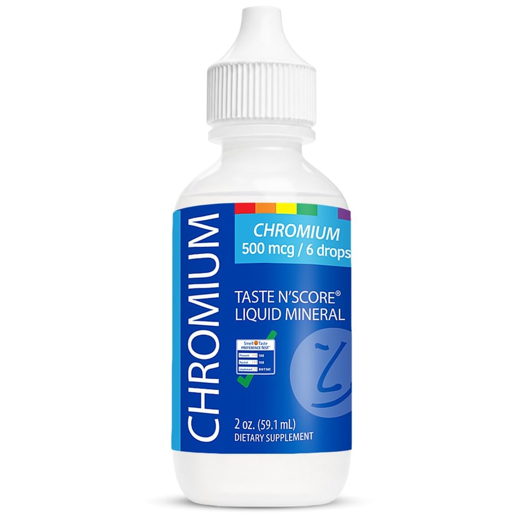 Smag N 'Score Chrom Liquid Ionic Mineral Supplement; 100% Pure; 500 mcg; 118 Servere