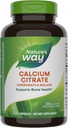 Nature 's Way Calcium Citrate, 500 mg Calcium per 2- Capsule Serving, for ben sundhed & muskelfunktion *, Blend of Citrate, Carbonate & Malate, Gluten Free, 250 Kapsler (Packaging May Vary)
