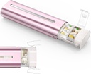 Zannaki Aluminum 7 Dag Ugentlig Pill Organizer, Bærbar Travel Pill sag med tre lag segl, Stor kapacitet Cute Daily Pill Box, Pill Holder Container til vitaminer, piller, kosttilskud og medicin