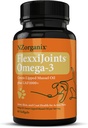 FlexxiJoints Omega-3 Hip og fælles tillæg • Green- Lipped Mussel Omega-3 Oil for Dogs • 100% New Zealand Green- Lipped Mussels (60 Softgels)