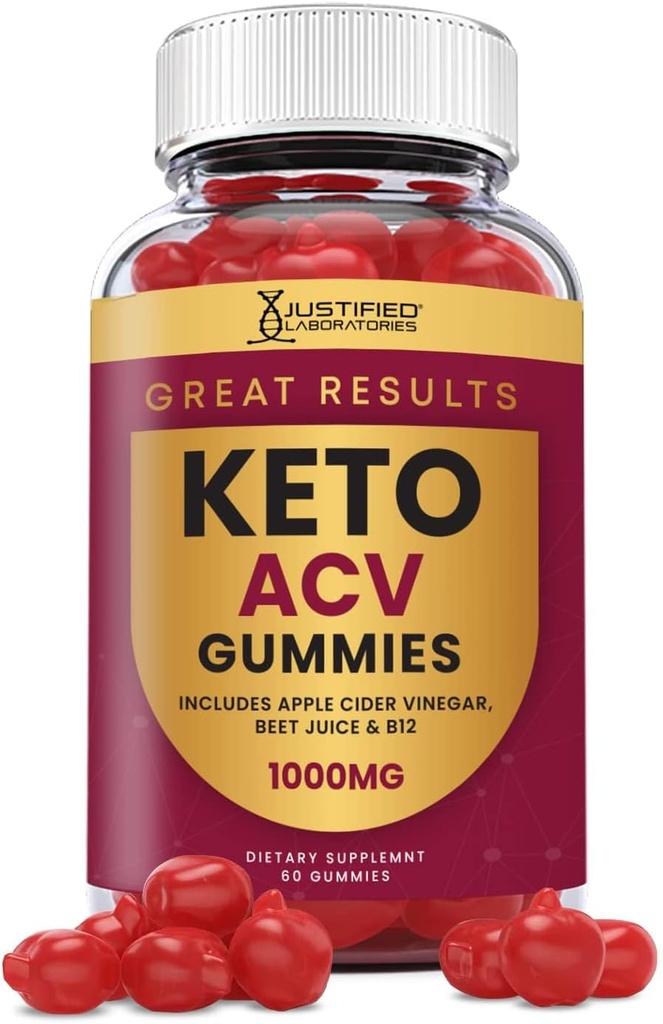 Store resultater Keto ACV Gummies Advanced Formel 1000MG Great resultater Keto Gummies Æble Cider Vineddike Formuleret med Pomegranat Beet Juice Powder B12 Vegan Non GMO 60 Gummys