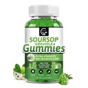 Organic Soursop Graviola Gummies - 2200mg Extra Strength Soursop Leaves Extract w / Sea Moss Extract 200mg, Zink & Vitamin C - understøtter immunitet, lever, Zzz & Antioxidant, Gluten Free, Vegan, 60 Gummies