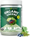 Rent Inspireret Økologisk Green Powder Smoothie Mix, Unflavored (24 Serveringer) - Probiotika til fordøjelse med Spirulina & Chlorella til Gut Health - Vegan & Gluten- Free