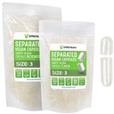 XPRS Nutra Vegan Størrelse 3 Separated Capsules - 1000 Greve Premium Tomme Caps Separeret i sække - Clear Tomme Kapsler - Piller til selv supplement påfyldning