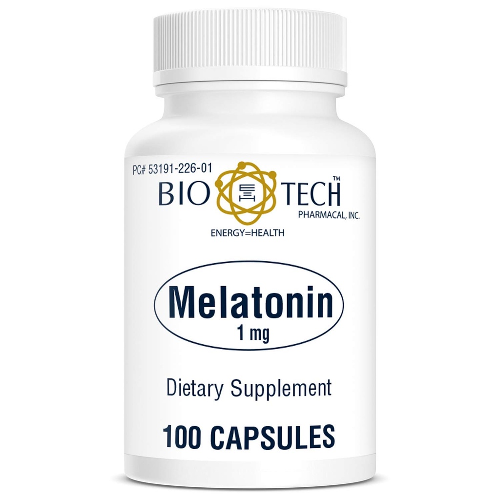 Bio- Tech Pharmacal Melatonin (1 mg, 100 kapsler)