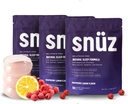 snüz Natural Sleep Support with Magnesium Glycinate, Myo- Inositol, Apigenin & Glycin, Melatonin Free, Sleep Aid til voksne, Ikke GMO, Gluten Free, Vegan, Raspberry Lemon Flavor, 90 Svgs