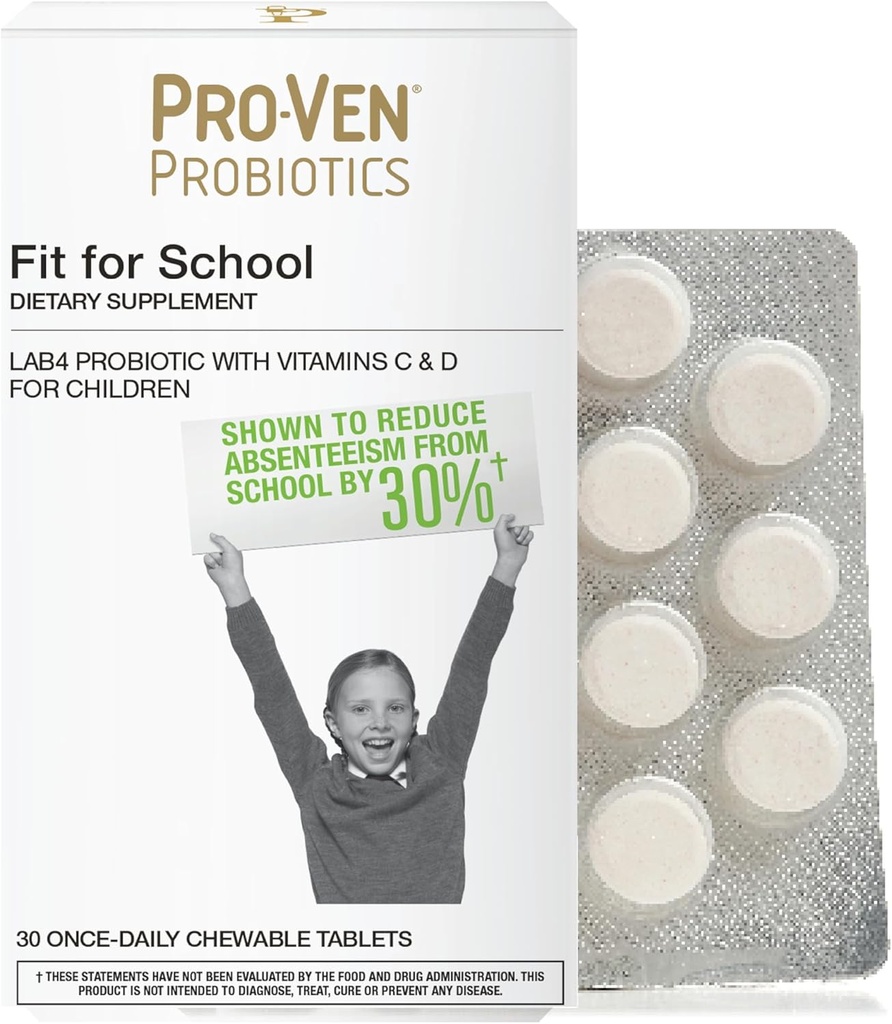 Pro- Ven Fit til skolebørn Probiotiske Chewable Tablets