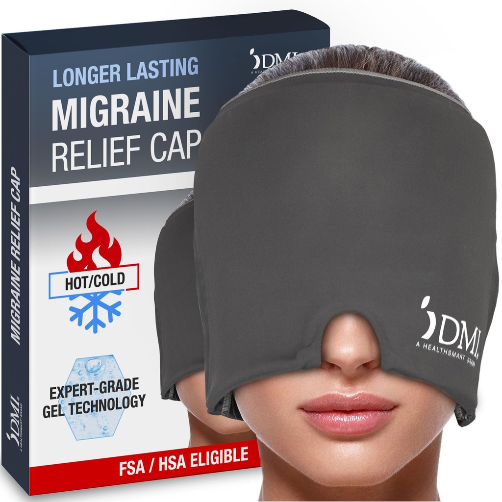 DMI Ultra Migræne Relief Cap 124; Natural Headache Relief 124; HSA & FSA Egnet til 124; Migræne Mask og Hovedpine Relief Hat 124; Gel Eye Mask Yap 124; Ice Face Mask og Cold Cap for Migræne