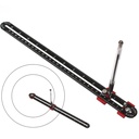 300mm Woodworking Compass Tool, Stor Compass Woodworking Scribing Circle, Carpenter Compass Ruller Markering Gauge Circle Markeringsværktøj til Ingeniør Carpenter (sort)