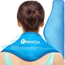 Neck Ice Pack Wrap, Genanvendelige Gel Ice Pack til Neck Skuldre, Cold Compress terapi for smertelindring, skader, hævelse, blå mærker, Sprainer, Betændelse og cervikal kirurgi Inddrivelse