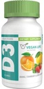 Vegansk Life Nutrition - Vitamin D3 Gummies til børn og voksne (1000 IE) - Glutenfri, ikke-GMO, understøtter ben sundhed og immunsystem - 60 Gummies